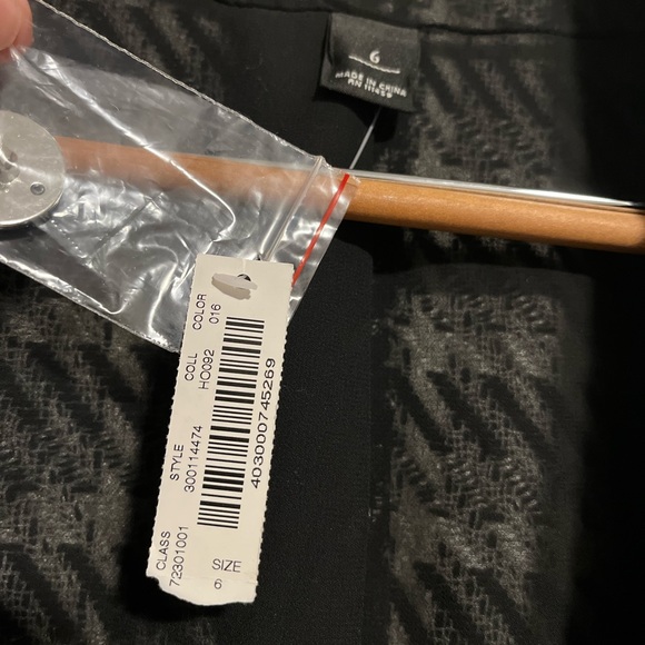 White House black-market houndstooth black and white tweed jacket - Picture 3 of 6